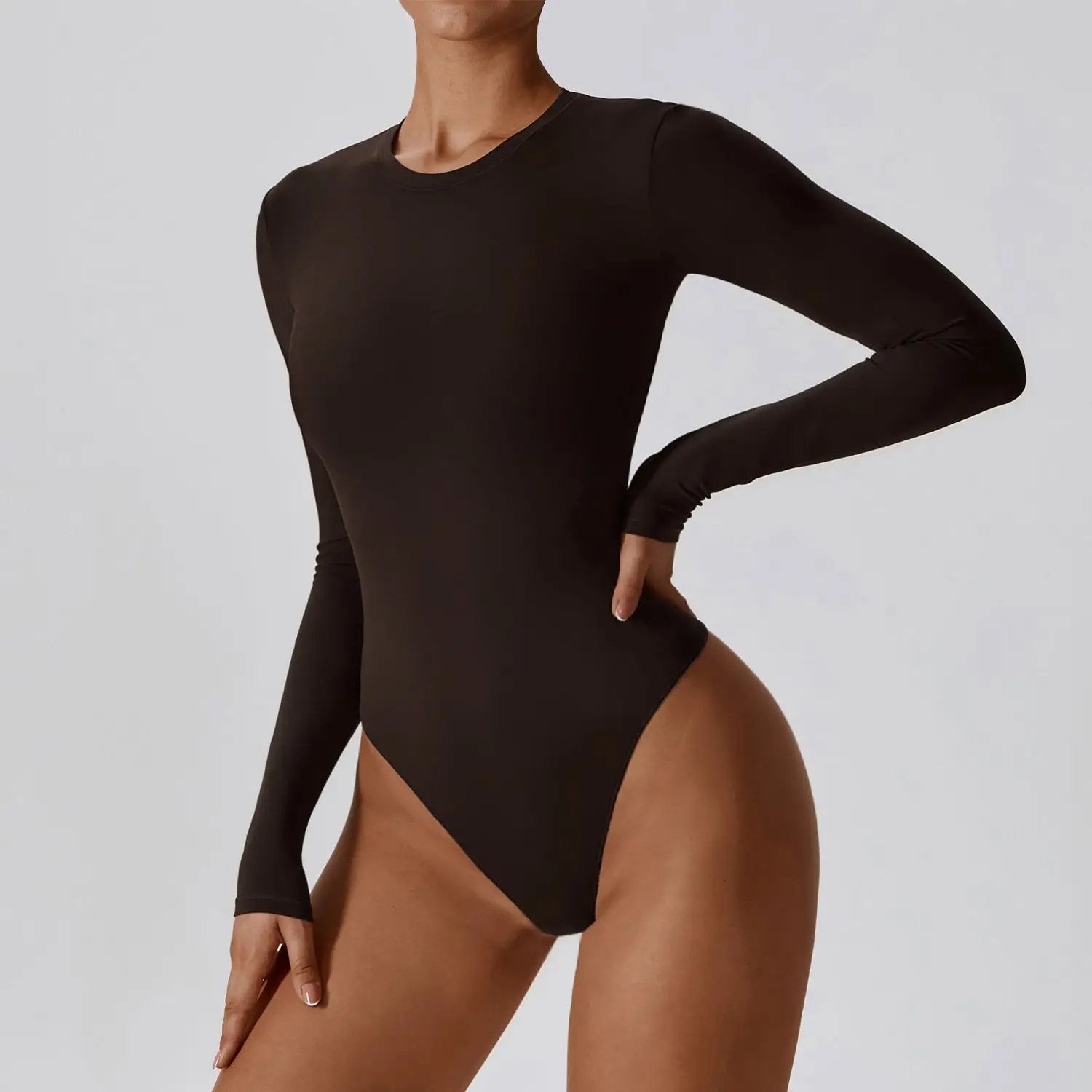 Long-Sleeve Round-Neck Bodysuit