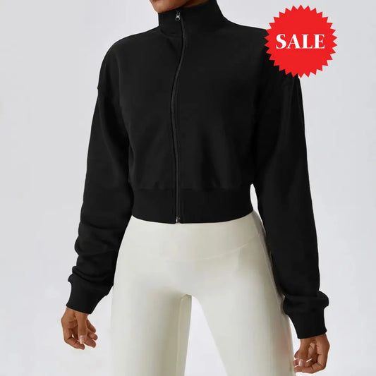YIYI Fall Design Casual Workout Jackets Girls Warm Whole Zipper Hoodies Jackets Running Yoga Fitness Athletic Jacket For Women
