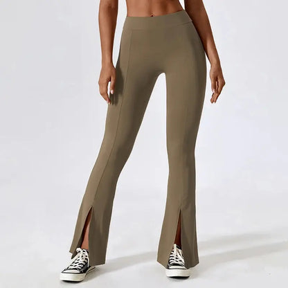 -High-Waisted Wide Flared Leggings