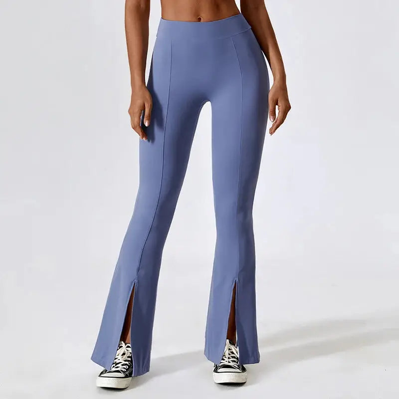 -High-Waisted Wide Flared Leggings