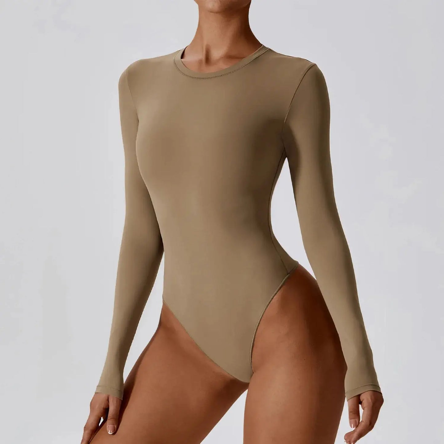 Long-Sleeve Round-Neck Bodysuit